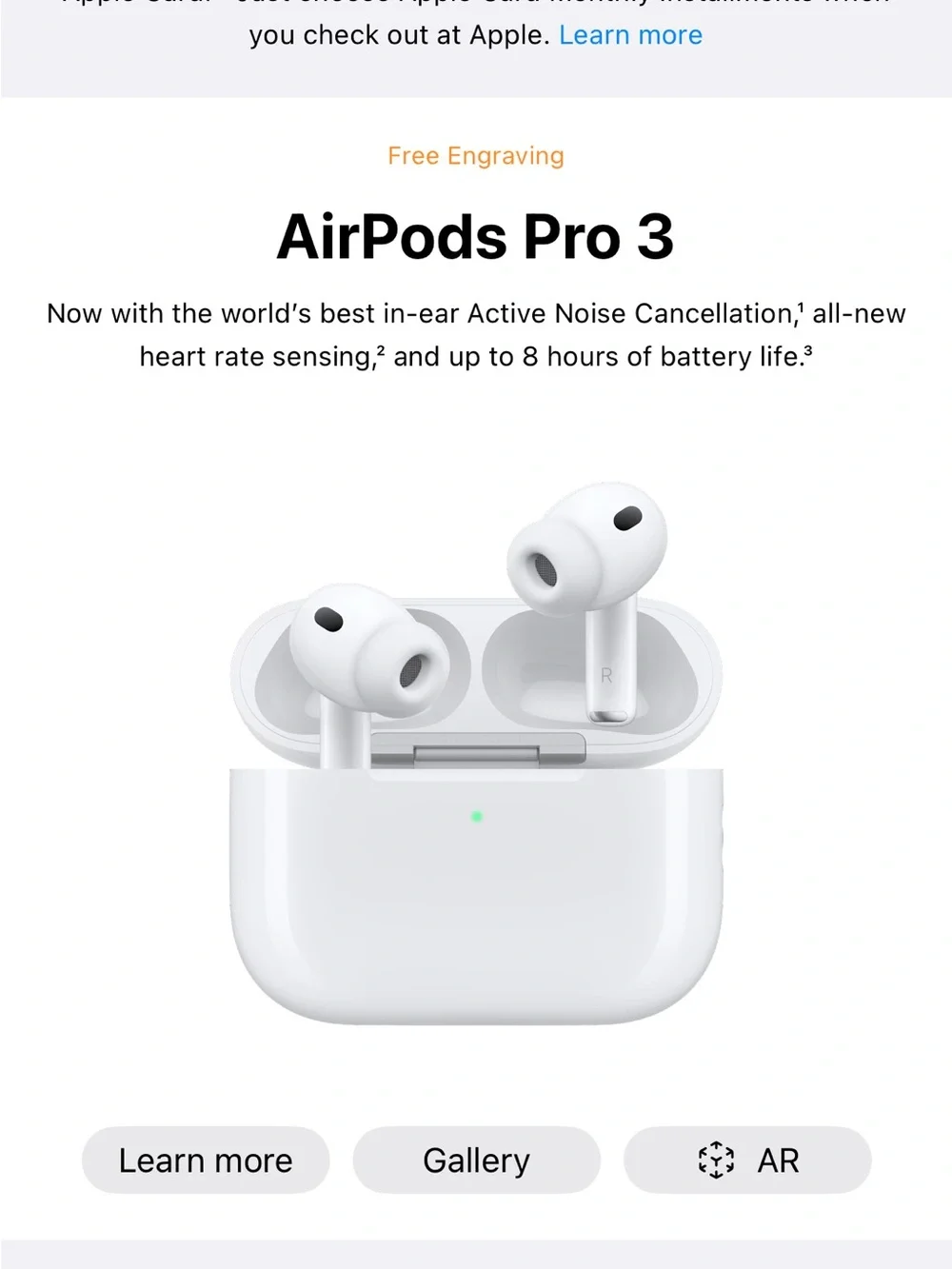 Apple AirPods Pro 3 in White